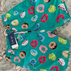Maanjo Kids Donut Print Swim Trunks in Teal